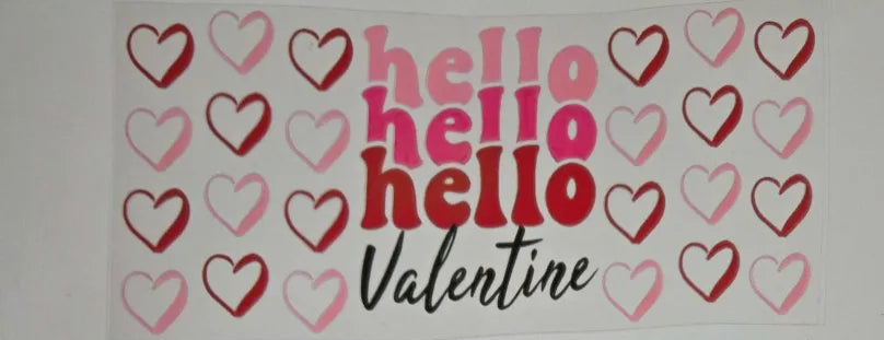 Hello Valentine Decal