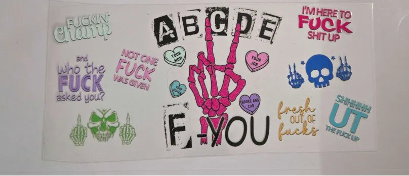 ABCDE F-You Decal