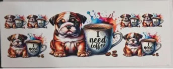 Coffee with dog Decal