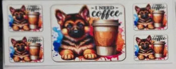 Coffee with dog Decal