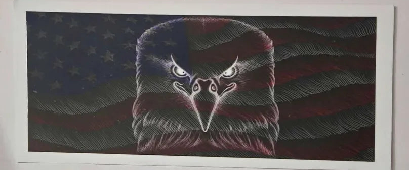 Flag and Eagle Decal