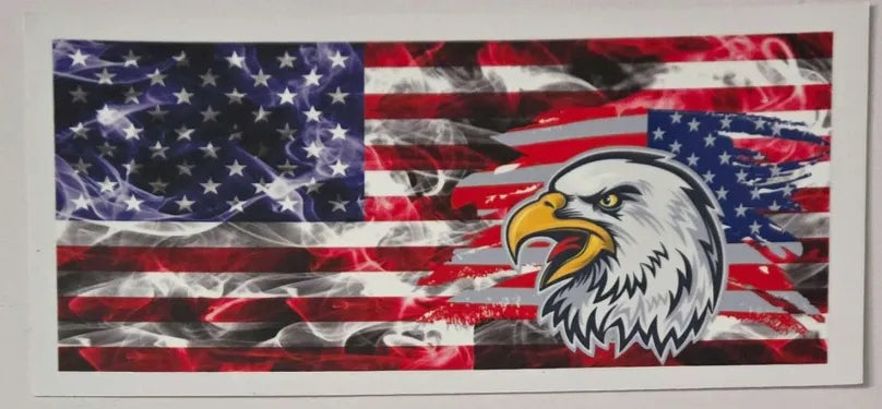 Flag and Eagle Decal