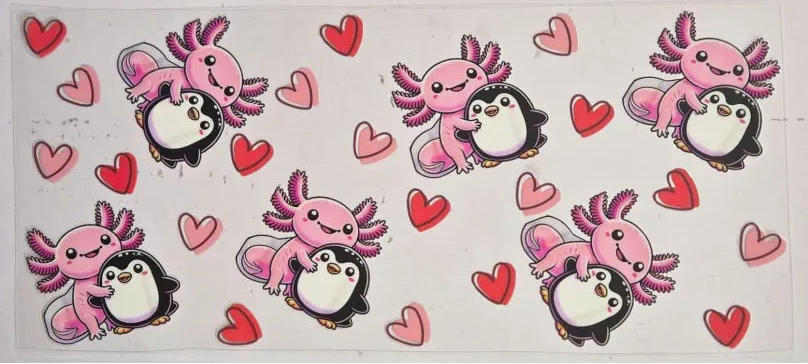 Axolotl and Penguins Decal