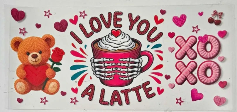 I love you a Latte Decal