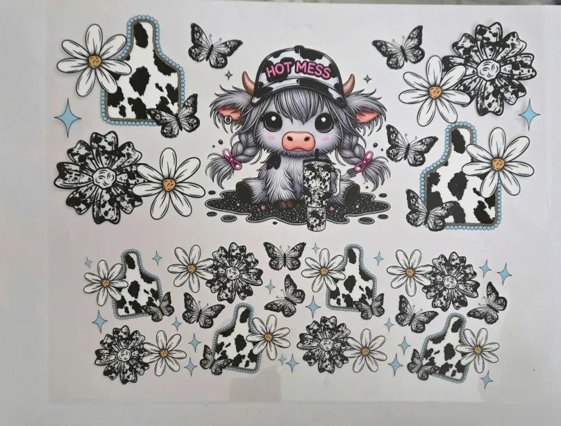 Cow 40 Oz Decal